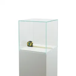 Glazen vitrinekap | glazen stolp voor op sokkel | museumvitrine