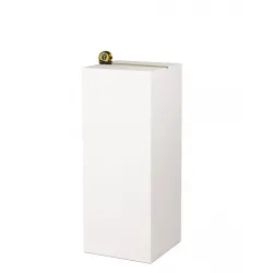 MDF wit hoogglans sokkels | zuilen wit hoogglans MDF