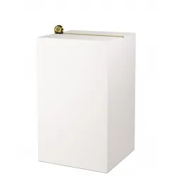 MDF wit hoogglans sokkels | zuilen wit hoogglans MDF
