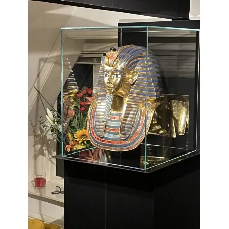 Glazen vitrinekap | glazen stolp voor op sokkel | museumvitrine