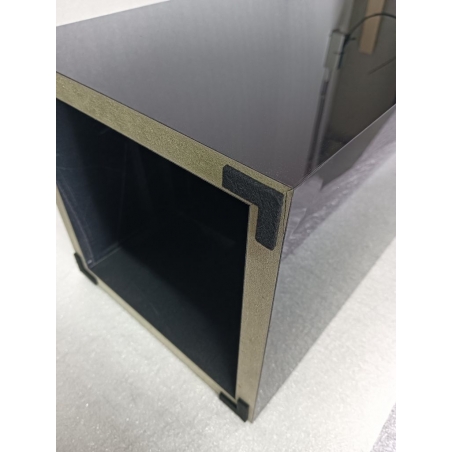 Solits sokkel zwart hoogglans, 25 x 25 x 100 cm (LxBxH) - SALE