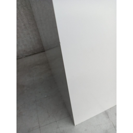 Solits sokkel wit hoogglans met eiken fineer deksel, 25 x 25 x 100 cm (LxBxH) - SALE