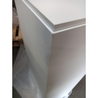 Solits sokkel wit mat, 35 x 35 x 110 cm (LxBxH) met plexiglas vitrinekap, 35 x 35 x 50 cm (lxbxh) - SALE