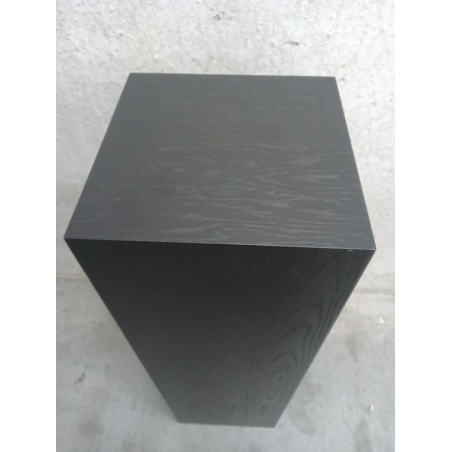 B-KWALITEIT - Solits sokkel eiken fineer zwart, 30 x 30 x 100 cm (LxBxH)