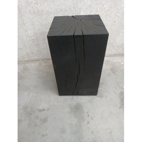 sokkel eiken massief, zwart gelakt, 29 x 28 x 50 cm (LxBxH) - SALE