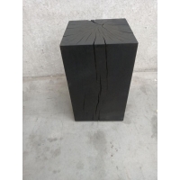 sokkel eiken massief, zwart gelakt, 29 x 28 x 50 cm (LxBxH) - SALE