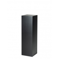 B-KWALITEIT - Solits sokkel eiken fineer zwart, 30 x 30 x 100 cm (LxBxH)