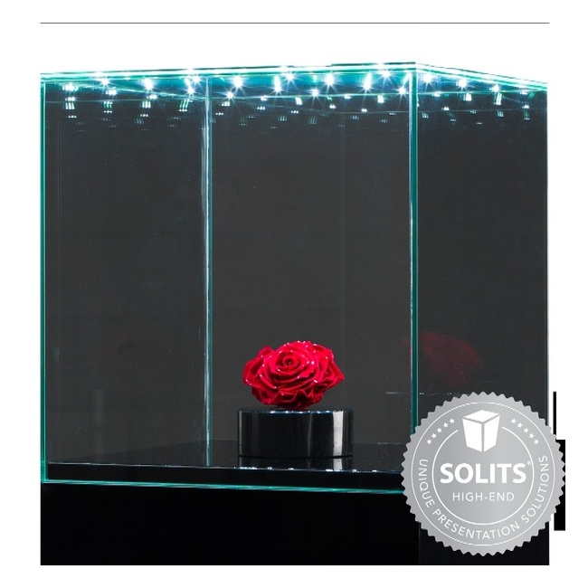 Glazen beschermkap met geintegreerde LED-verlichting 30 x 30 x 30 cm 