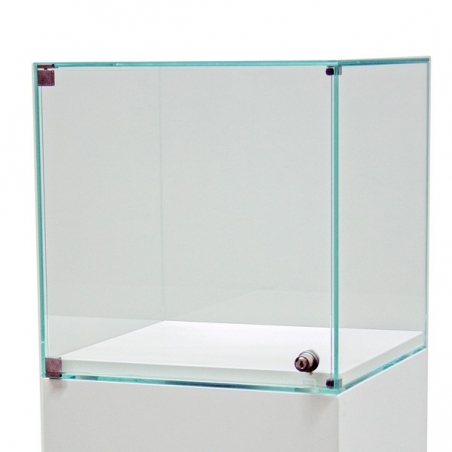 glazen vitrine-kap met deur, 35 x 35 x 35 cm (lxbxh)