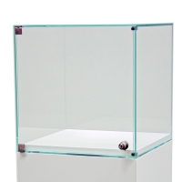 glazen vitrine-kap met deur, 35 x 35 x 35 cm (lxbxh)
