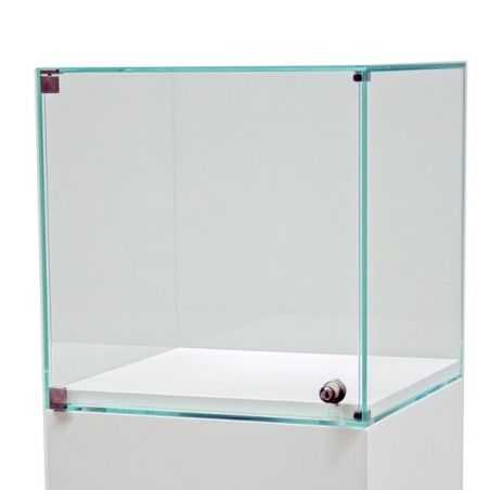 glazen vitrine-kap met deur, 40 x 40 x 40 cm (lxbxh)