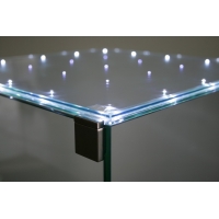 Glazen beschermkap met geintegreerde LED-verlichting 45 x 45 x 45 cm 