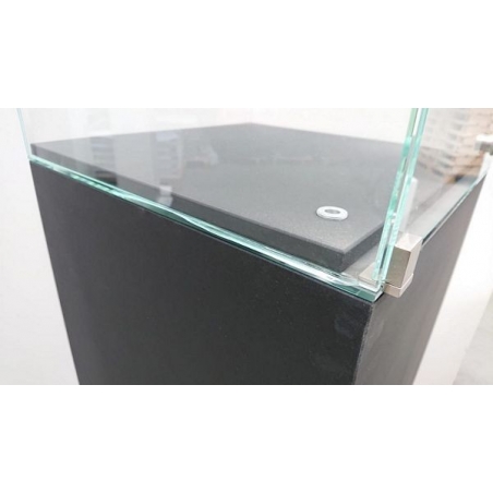 Solits sokkel stonelook, 40 x 40 x 100 cm (lxbxh) + vitrinekap 40 x 40 x 40 cm + 2x LED - SALE Solits sokkel stonelook, 40 x 40 x 100 cm (lxbxh) + vitrinekap 40 x 40 x 40 cm + 2x LED - SALE