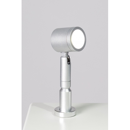 LED-Spot, Type 9 low model, 1W, 6000K, Silver (inclusief stroomkabel)