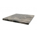 top bruin marmer (Emperador dark, 20mm), voor sokkel 30 x 30 cm
